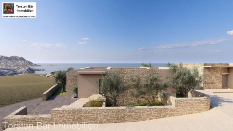 Pitsidia (Komos) Kreta, Komos, Villa (projektiert) 108m² Grdst.750m² priv. Pool und Meerblick Haus kaufen